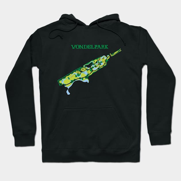 Vondelpark Amsterdam map Hoodie by Modnay